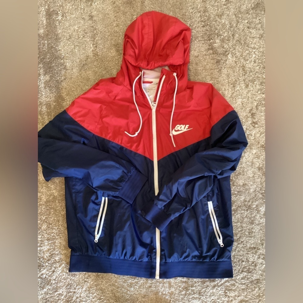 Nike Golf Dri-Fit Hooded Windbreaker Jacket Size XL